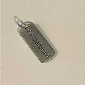 Silver Origami Owl Tag Pendant